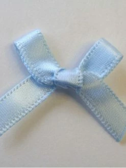 Tricot Créations 25 X Noeud En Ruban Satin 7mm : Bleu Ciel - 02361
