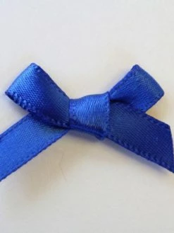 Tricot Créations 25 X Noeud En Ruban Satin 7mm : Bleu Roi - 02360