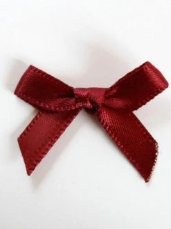 Tricot Créations 25 X Noeud En Ruban Satin 7mm : Bordeaux - 02340