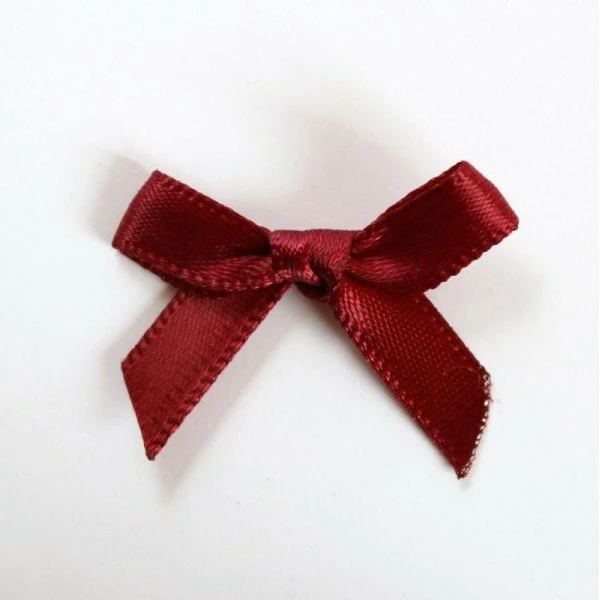 Tricot Créations 25 X Noeud En Ruban Satin 7mm : Bordeaux - 02340 1 Tricot Créations 25 X Noeud En Ruban Satin 7mm : Bordeaux - 02340