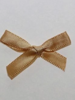 Tricot Créations 25 X Noeud En Ruban Satin 7mm : Doré - 02341