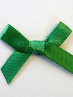 Tricot Créations 25 X Noeud En Ruban Satin 7mm : Emeraude - 02359