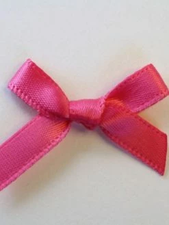 Tricot Créations 25 X Noeud En Ruban Satin 7mm : Fuchsia - 02362