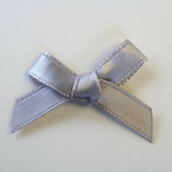 Tricot Créations 25 X Noeud En Ruban Satin 7mm : Gris - 02342 1 Tricot Créations 25 X Noeud En Ruban Satin 7mm : Gris - 02342