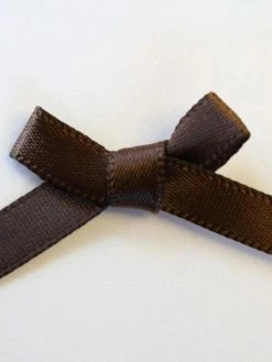 Tricot Créations 25 X Noeud En Ruban Satin 7mm : Marron - 02344