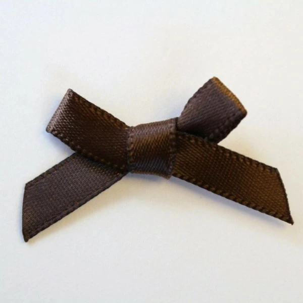 Tricot Créations 25 X Noeud En Ruban Satin 7mm : Marron - 02344 1 Tricot Créations 25 X Noeud En Ruban Satin 7mm : Marron - 02344