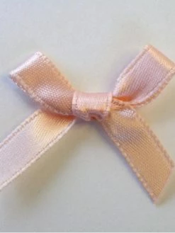 Tricot Créations 25 X Noeud En Ruban Satin 7mm : Pêche - 02356