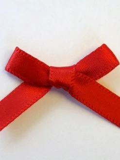 Tricot Créations 25 X Noeud En Ruban Satin 7mm : Rouge