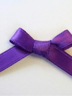 Tricot Créations 25 X Noeud En Ruban Satin 7mm : Violet - 02350
