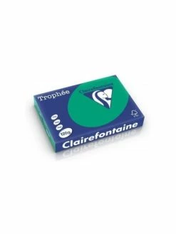 250 Feuilles A4 - 120G - Couleurs Vives - Vert Sapin - Trophée Clairefontaine