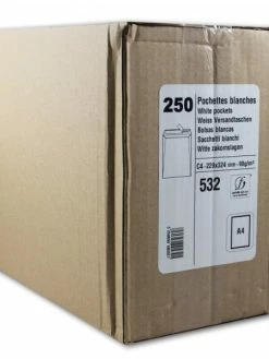 250 Pochettes Blanches - 229 X 324Mm - Auto-Adhésive - Bande Protectrice - Gpv -V-Zug shop 250 pochettes blanches 229 x 324mm auto adhesive bande protectrice gpv p 3
