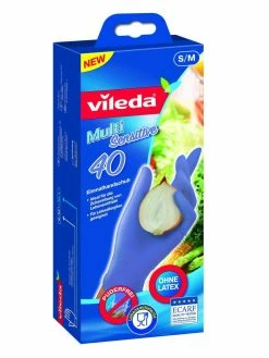 Vileda Gant Jetable Multi Sensitive M/S 40 Pièce/s - Gants De Nettoyage