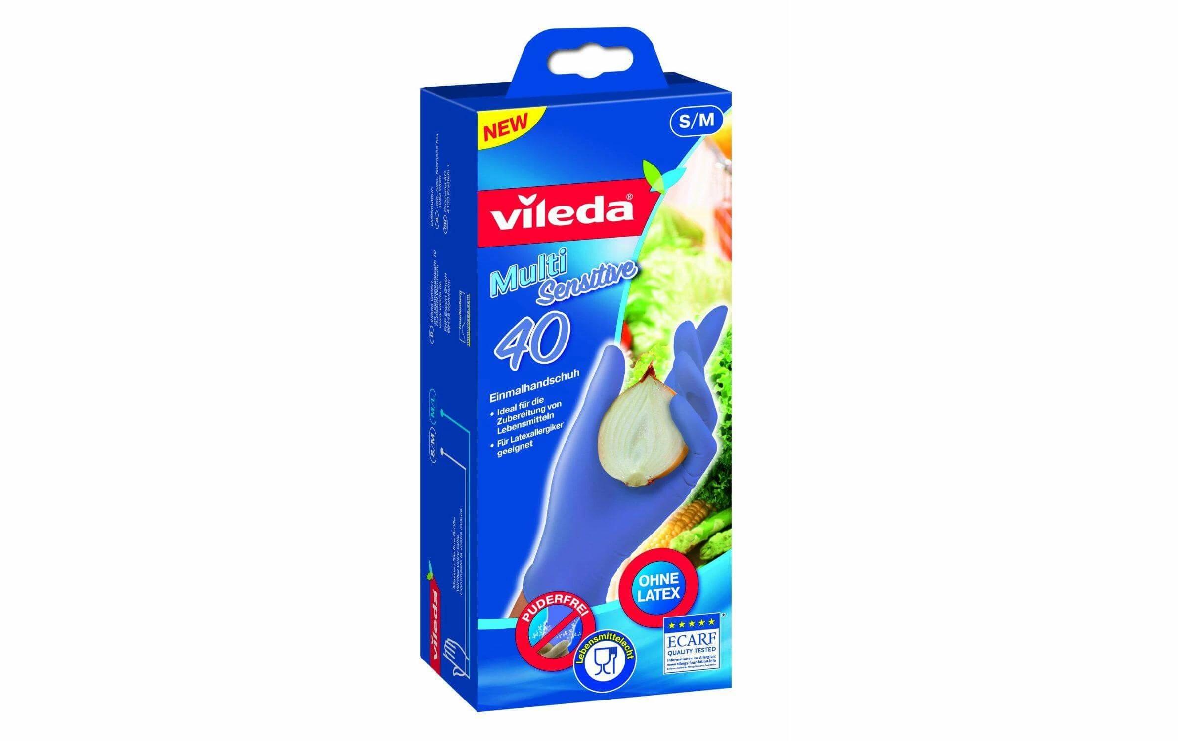 Vileda Gant Jetable Multi Sensitive M/S 40 Pièce/s - Gants De Nettoyage 1 Vileda Gant Jetable Multi Sensitive M/S 40 Pièce/s - Gants De Nettoyage