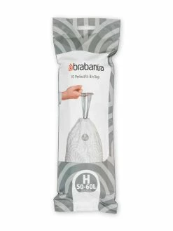 Brabantia Sac à Ordures Ménagères PerfectFit 50 L, 10 Pièce/s - Sacs Poubelle