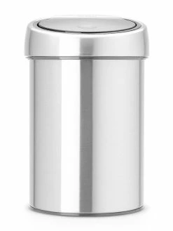 Brabantia Poubelle Touch Boîte à Boutons 3 L, Acier Mat - Poubelle Tactile