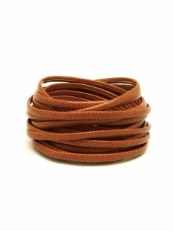 La Cuisine Des Perles 2,8m Lanière Vinyle À Pois Tacheté 3,5mm De Couleur Marron Caramel