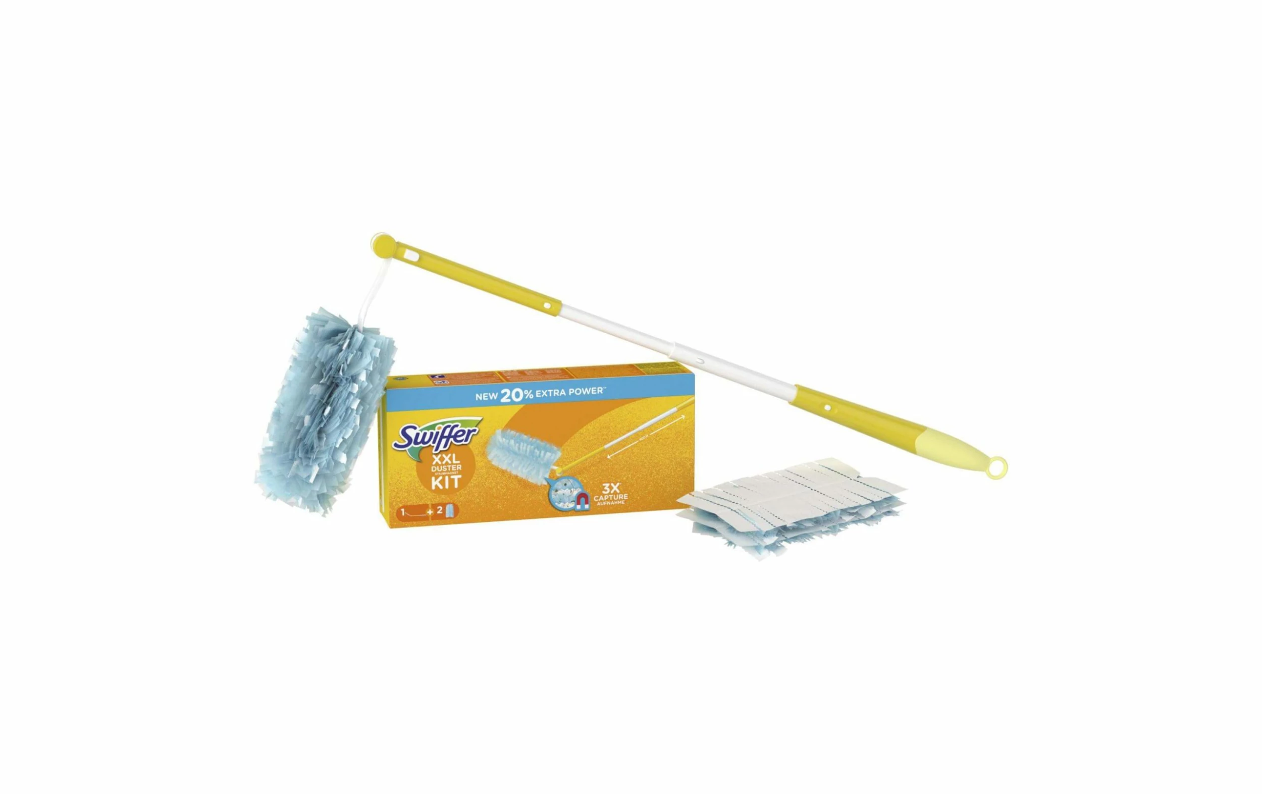 Swiffer Aimant à Poussière XXL (poignée + 2 Chiffons) - Nettoyeur De Poussière 1 Swiffer Aimant à Poussière XXL (poignée + 2 Chiffons) - Nettoyeur De Poussière