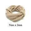 La Cuisine Des Perles 2m Cordon Tressé Plat En Polyester Beige 7mm X 3mm Pour Anse De Sac, Couture, Collier