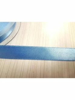 2m Ruban Satin Bleu Ciel ( Pompadour ) 15mm Double Face - Fillawant