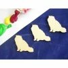 La Boutique D'Isacrea 3 APPLIQUES EN BOIS BALTIQUE CONTREPLAQUE COLLE : Chat Persan 4*3cm