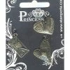 Stamperia 3 Breloques Charms Pendentifs Coeurs Et Enveloppe Pour Scrapbooking, Création De Bijou