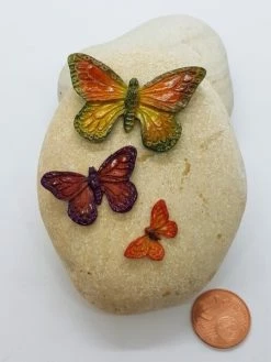 Passioncreationcollection 3 Papillons En Argile Polymère à Coller Pour Scrapbooking 0-PAP