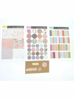 La Cuisine Des Perles 3 Planches D'étiquettes Adhésives, Stickers Embellissement Scrapbooking Motif Fleurs, Carreaux, Ra -V-Zug shop 3 planches detiquettes adhesives stickers embellissement scrapbooking motif fleurs carreaux ra p 5