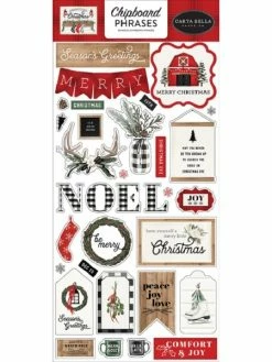 30 Chipboards Carta Bella Farmhouse Christmas