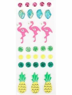 Graine Créative 30 Stickers 3D - Flamants Rose Et Ananas