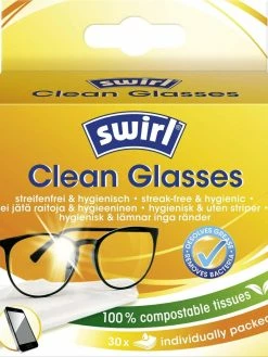 Swirl Lingettes Nettoyantes Pour Lunettes 30 Pièce/s, Blanc - Chiffon De Nettoyage