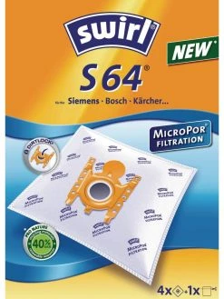 Swirl Sac Filtrant Pour Aspirateur S 64 4 Pièce/s - Sac à Poussière