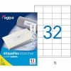 Apli Agipa 3200 Étiquettes Blanches - A4 - 51X33,8Mm - Agipa 100634