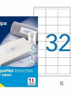 Apli Agipa 3200 Étiquettes Blanches - A4 - 51X33,8Mm - Agipa 100634