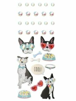 Graine Créative 33 Stickers 3D - Chien à Lunettes