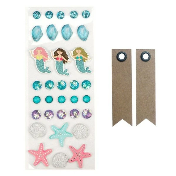 Graine Créative 33 Stickers 3D Mer + 20 étiquettes Kraft Fanion 1 Graine Créative 33 Stickers 3D Mer + 20 étiquettes Kraft Fanion