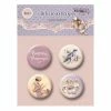 4 Badges Métal Autocollant Décoration Scrapbooking SCRAPMIR DELICIOUS RECCIPES 27