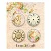 FABRIKA DECORU 4 Badges Métal Décoration Scrapbooking 2,5 Cm LemonCraft GROW OLD WITH ME