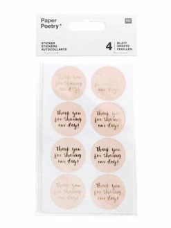 Rico Design 4 Feuilles D'autocollants Rose Our Day -V-Zug shop 4 feuilles dautocollants rose our day p 2