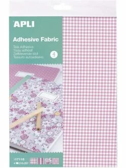 Apli Agipa 4 Feuilles De Tissu Adhésif Apli A4 Assortiment De Motifs Rose