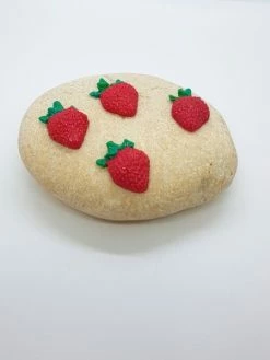 Passioncreationcollection 4 Fraises En Argile Polymère à Coller Pour Scrapbooking 1,3x2,2x0,6 Cm 0-FR