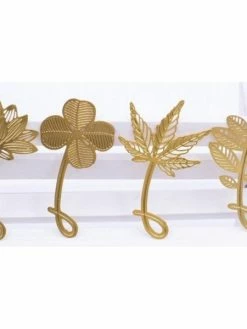 LILIECREA 4 Marque Pages Feuilles D'arbres Et Fleur, Signets En Métal