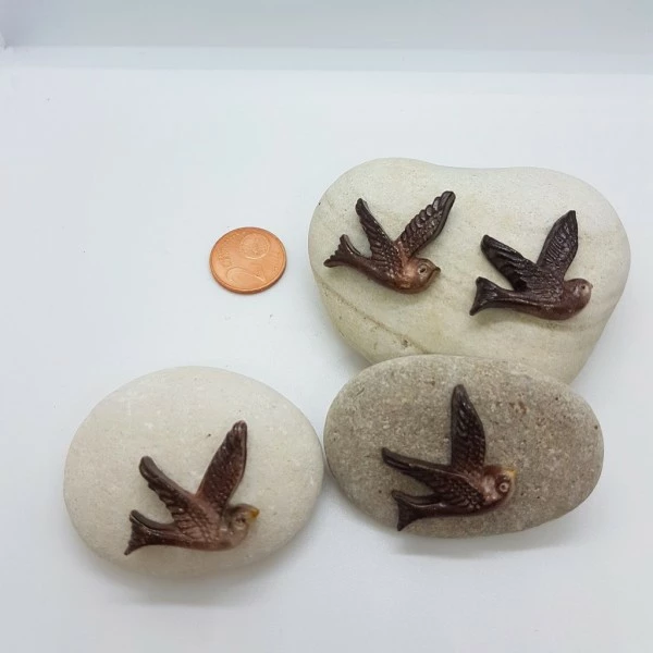 Passioncreationcollection 4 Oiseaux En Fimo à Coller Pour Scrapbooking 2,4x2,3x0,4 Cm 0-O-M 2 Passioncreationcollection 4 Oiseaux En Fimo à Coller Pour Scrapbooking 2,4x2,3x0,4 Cm 0-O-M – Image 2