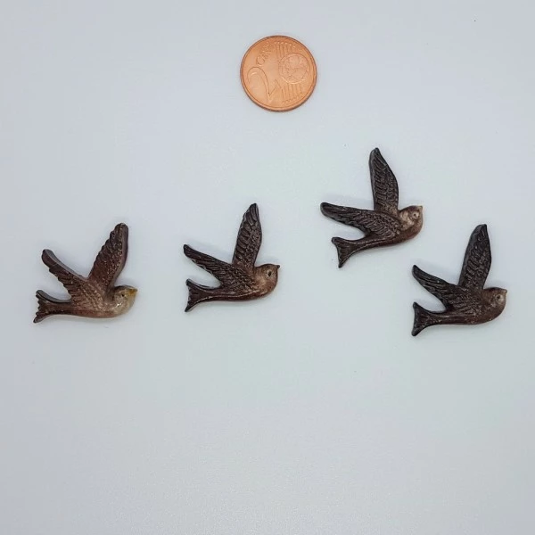 Passioncreationcollection 4 Oiseaux En Fimo à Coller Pour Scrapbooking 2,4x2,3x0,4 Cm 0-O-M 1 Passioncreationcollection 4 Oiseaux En Fimo à Coller Pour Scrapbooking 2,4x2,3x0,4 Cm 0-O-M