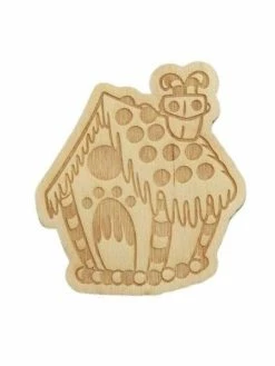 Czech Beads Exclusive 4 Pièces Grand Pain D'épice Maison Contreplaqué Noël Scrapbooking Aggloméré Ensemble Bois Découpé Dé