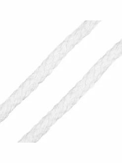Czech Beads Exclusive 45m Blanc Torsadé Cordon En Coton / String Ø5mm, Cordon De Soutache, Cordon Macrame, Cordon De La Dé