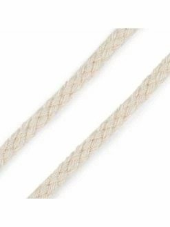 Czech Beads Exclusive 45m Écru Lumière Torsadé Cordon En Coton / String Ø5mm, Corde De Coton, Cordon Macrame, Cordon De La