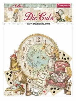 47 Die Cuts Stamperia Alice Through The Looking Glass