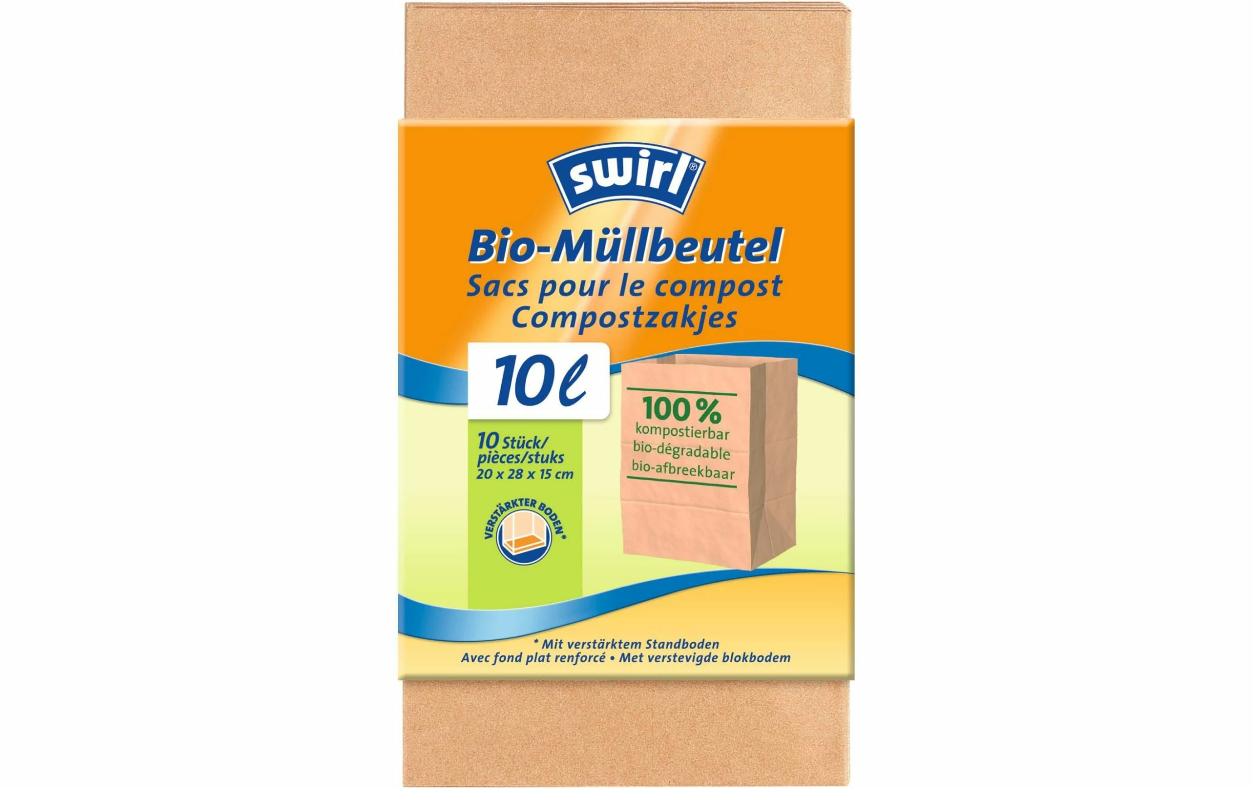 Swirl Sacs Poubelle Pour Déchets Verts 10 L, 10 Pièce/s - Sacs Poubelle 1 Swirl Sacs Poubelle Pour Déchets Verts 10 L, 10 Pièce/s - Sacs Poubelle