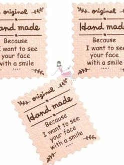 LILIECREA 48 Etiquettes Timbres Embossés Original Hand Made, Stickers Adhésifs 3 Cm