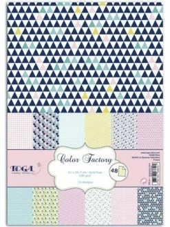 Draeger By Toga 48 Feuilles à Scrapbooking Géométrique Pastels - A4 -V-Zug shop 48 feuilles a scrapbooking geometrique pastels a4 p 4